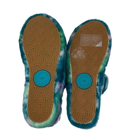 UGG Australia Oh Yeah Marble Sldie Sandals Turquoise Size 10 - Picture 9 of 14